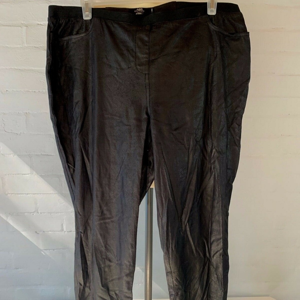 ABS Platinum Women's 20W Pull-on Pants Leather Look